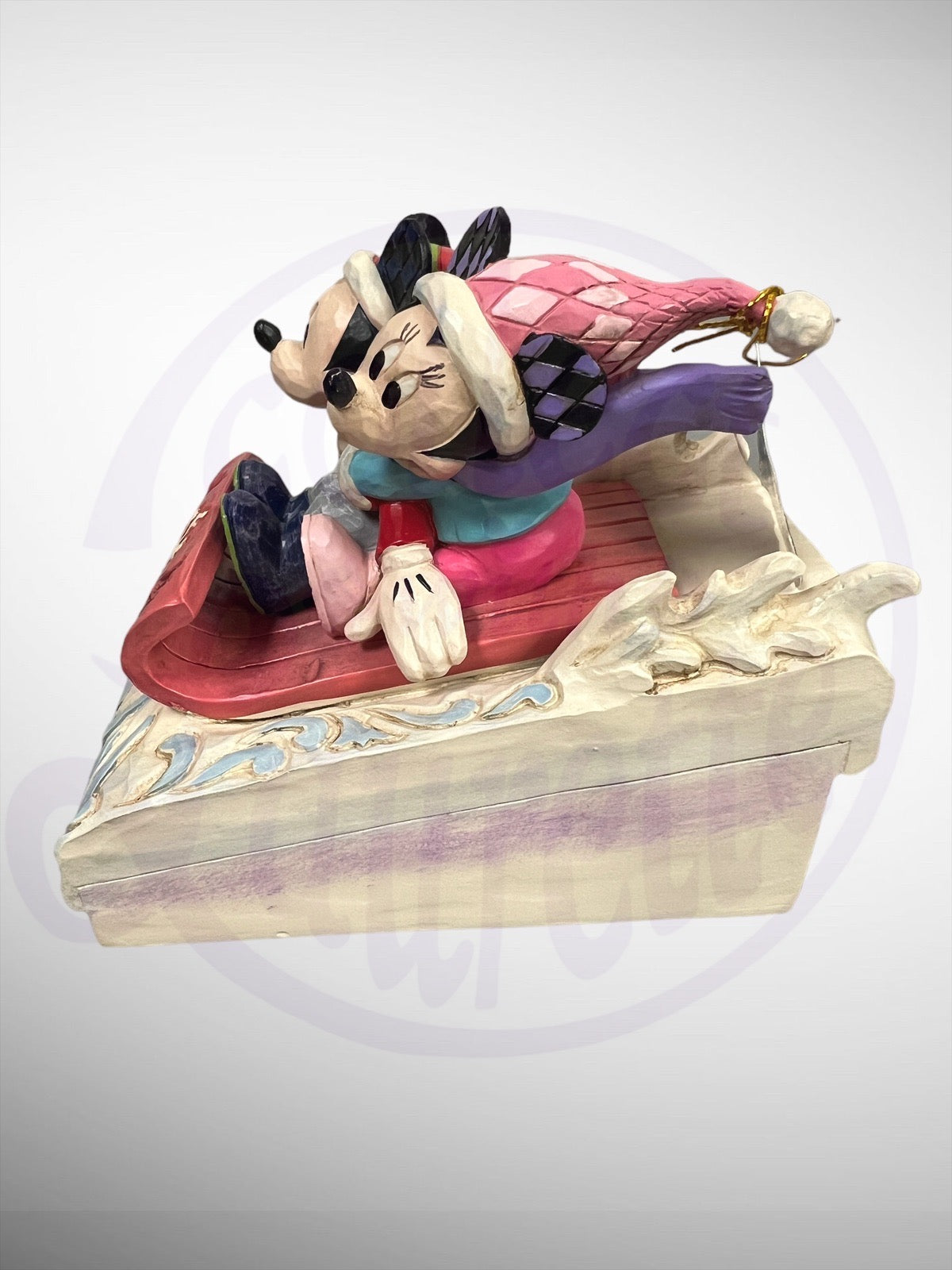 Jim Shore Disney Traditions - Sledding Sweethearts Mickey Minnie Mouse Figurine